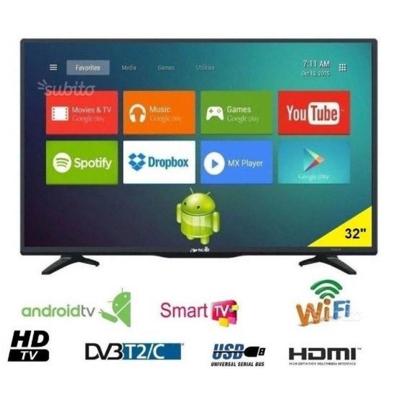 TELEVISORE TV LED HD Ready 32" Smart TV Android T2