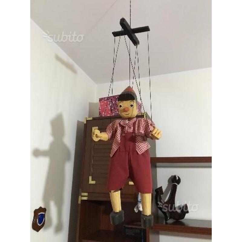 Pinocchio tutto in legno d epoca
