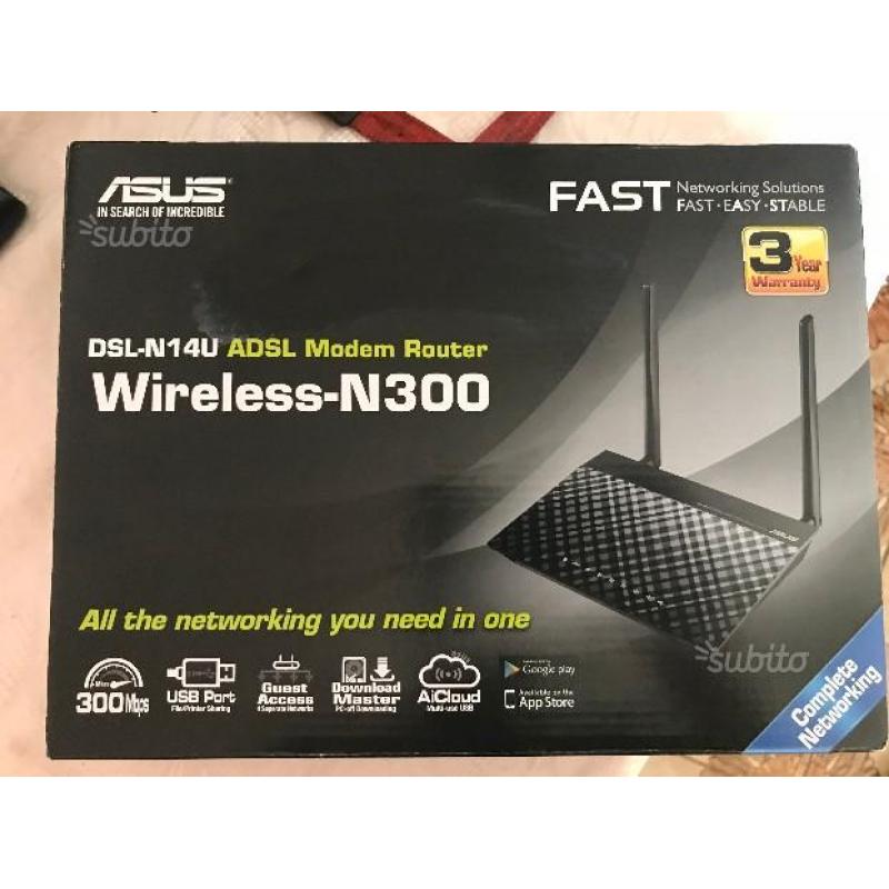 Asus DSL-N14U-B1 Modem Router Wireless N300